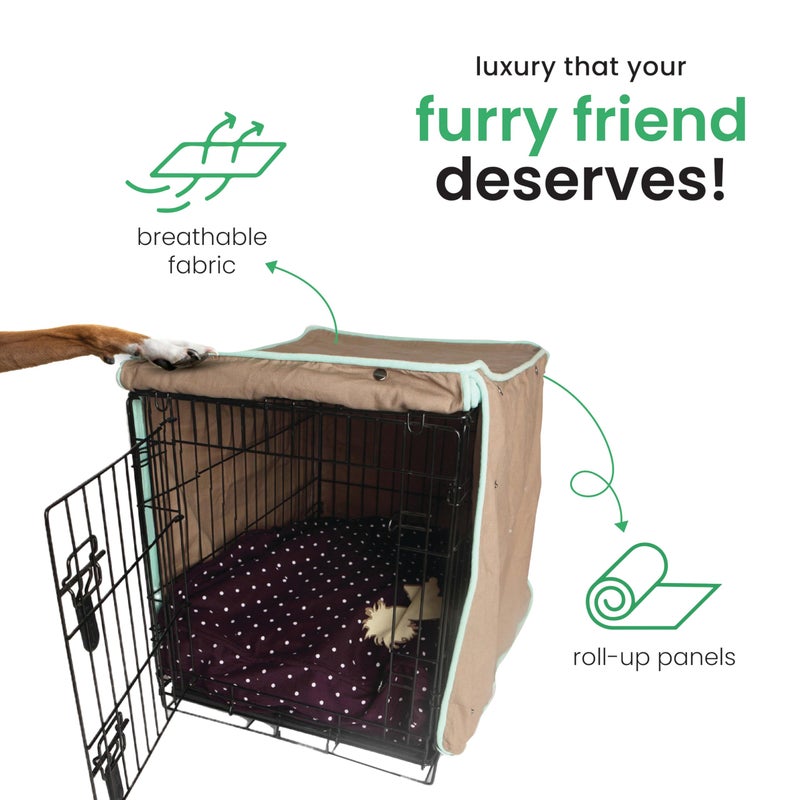 Molly Mutt Wild Horses Dog Crate Cover, 100% Cotton Canvas Cover with 2 Roll-Up Panels, Ideal for Dog or Cat Crate, Durable, Washable, and Free of Harmful Chemicals, 24" x 18" x 21" - Image 5